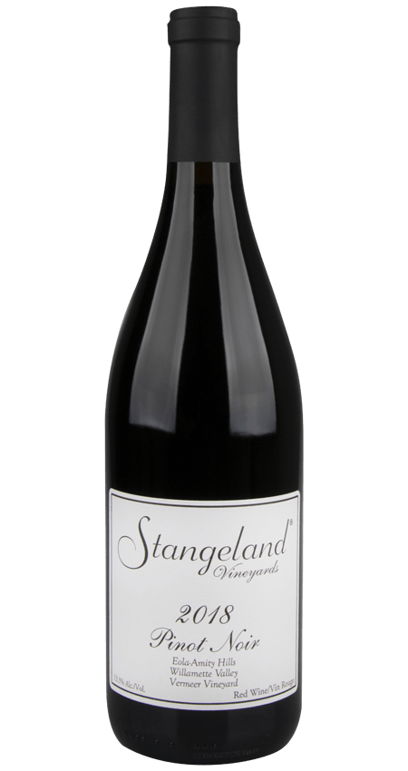92 Pt. Willamette Valley Pinot Noir Stangeland Vineyards Vermeer Vineyard Eola-Amity Hills 2018