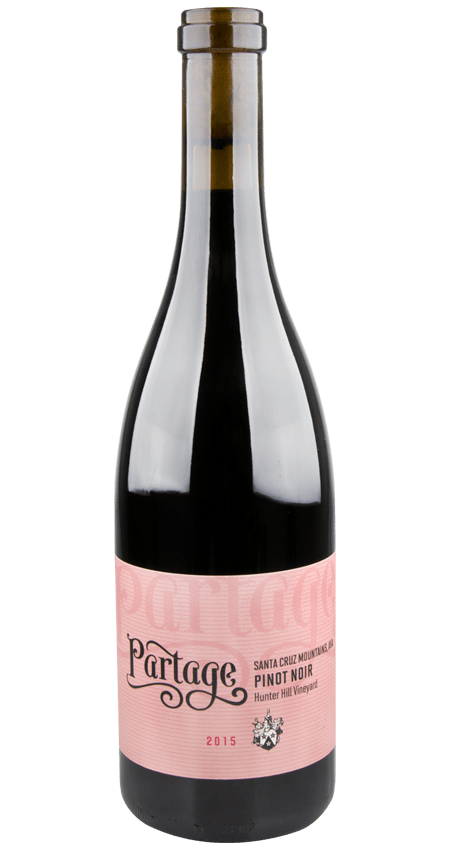 Partage Winery Santa Cruz Mountains Pinot Noir 2015 Hunter Hill Vineyard