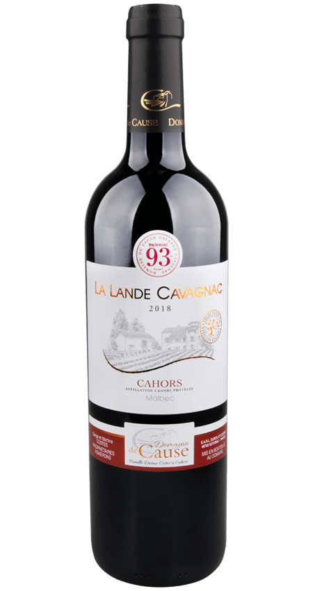 93 Pt. Domaine de Cause La Lande Cavagnac Malbec Cahors 2018
