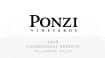 Ponzi Willamette Valley Reserve Chardonnay 2018