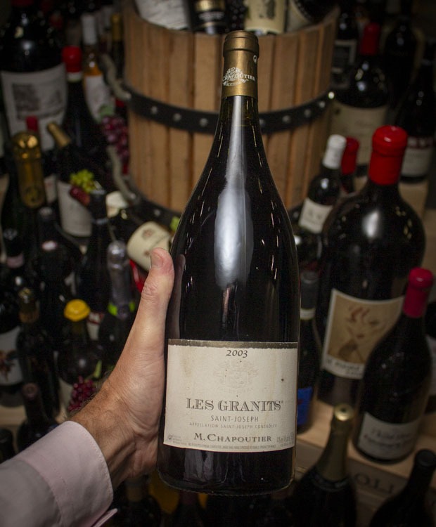 M. Chapoutier St. Joseph Les Granits 2003 (Magnum 1.5L)(wine stained label)