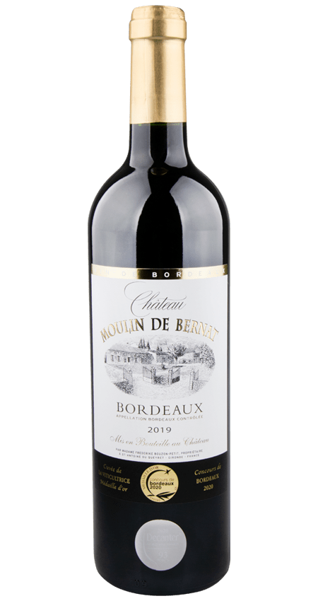 93 Pt. Château Moulin de Bernat 'Cuvée de la Viticultrice' Bordeaux 2019