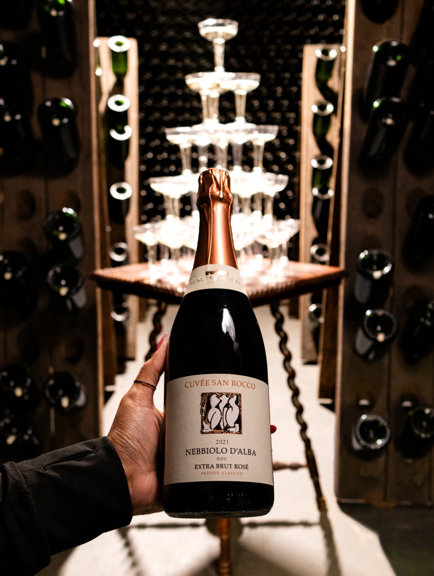 Tenuta Carretta Rosé Metodo Classico Cuvée San Rocco Nebbiolo d' Alba Extra Brut 2021