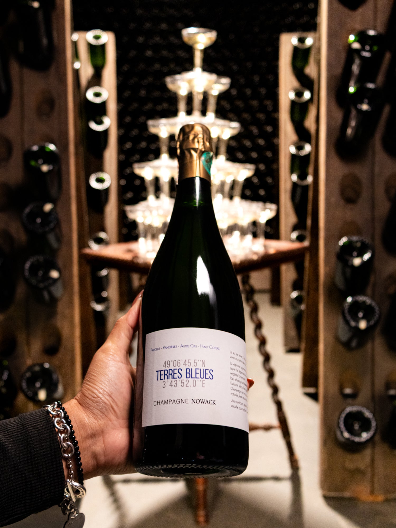 Champagne Domaine Nowack Les Terres Bleues Autre Cru Brut Nature 2020 (Disg. January 2024)