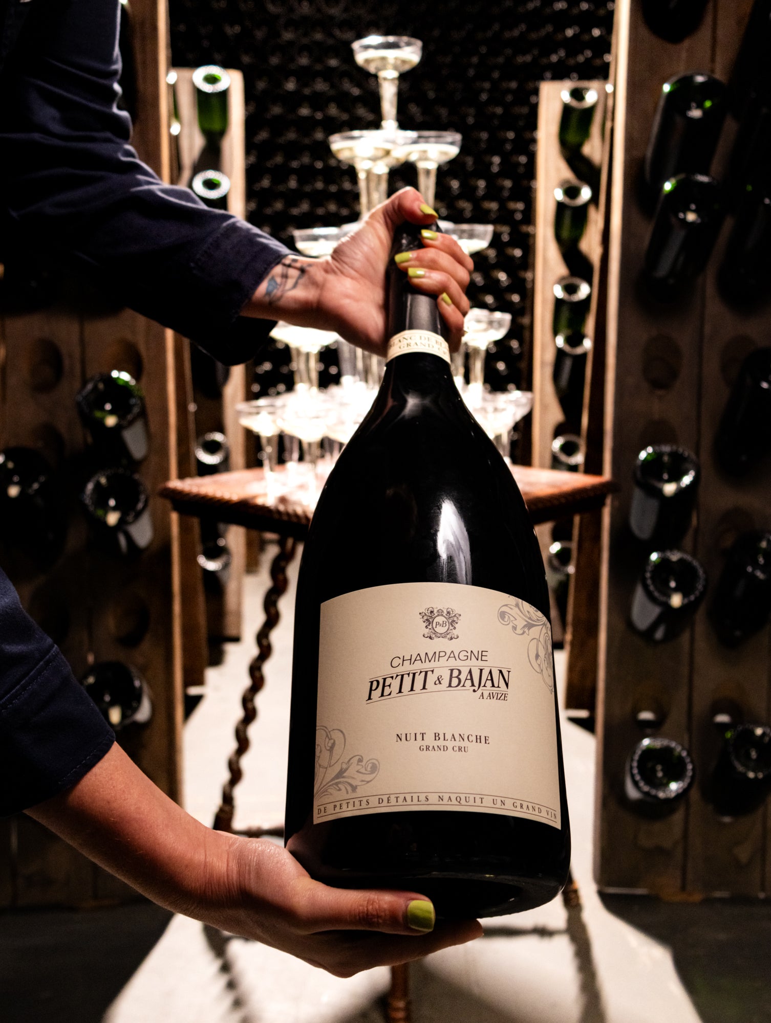 Champagne Petit & Bajan Blanc de Blancs Nuit Blanche Grand Cru NV (3 Liter)