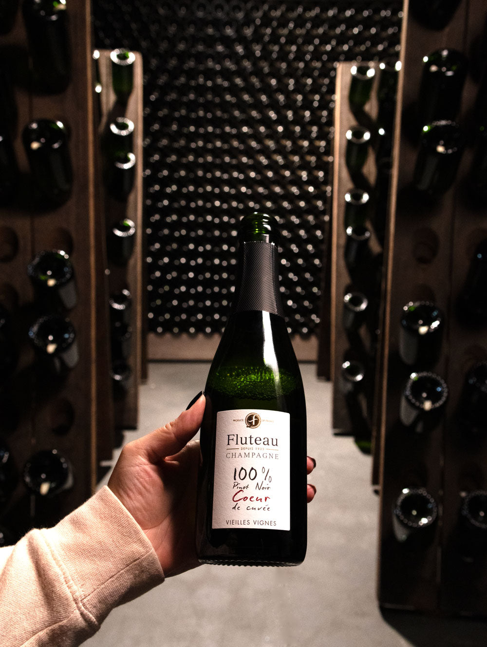 Champagne Fluteau Pinot Noir Coeur de Cuvée Vieilles Vignes Extra Brut NV (Half Bottle 375mL)