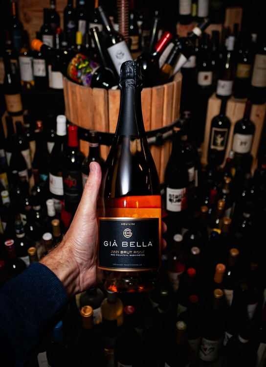 Aquilini Cabernet Sauvignon Sparkling Rosé Gia Bella Brut Red Mountain 2021