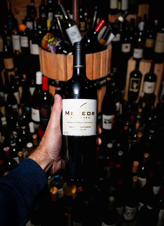 Meteor Vineyard Cabernet Sauvignon Special Family Reserve Napa Valley 2007 (torn label)
