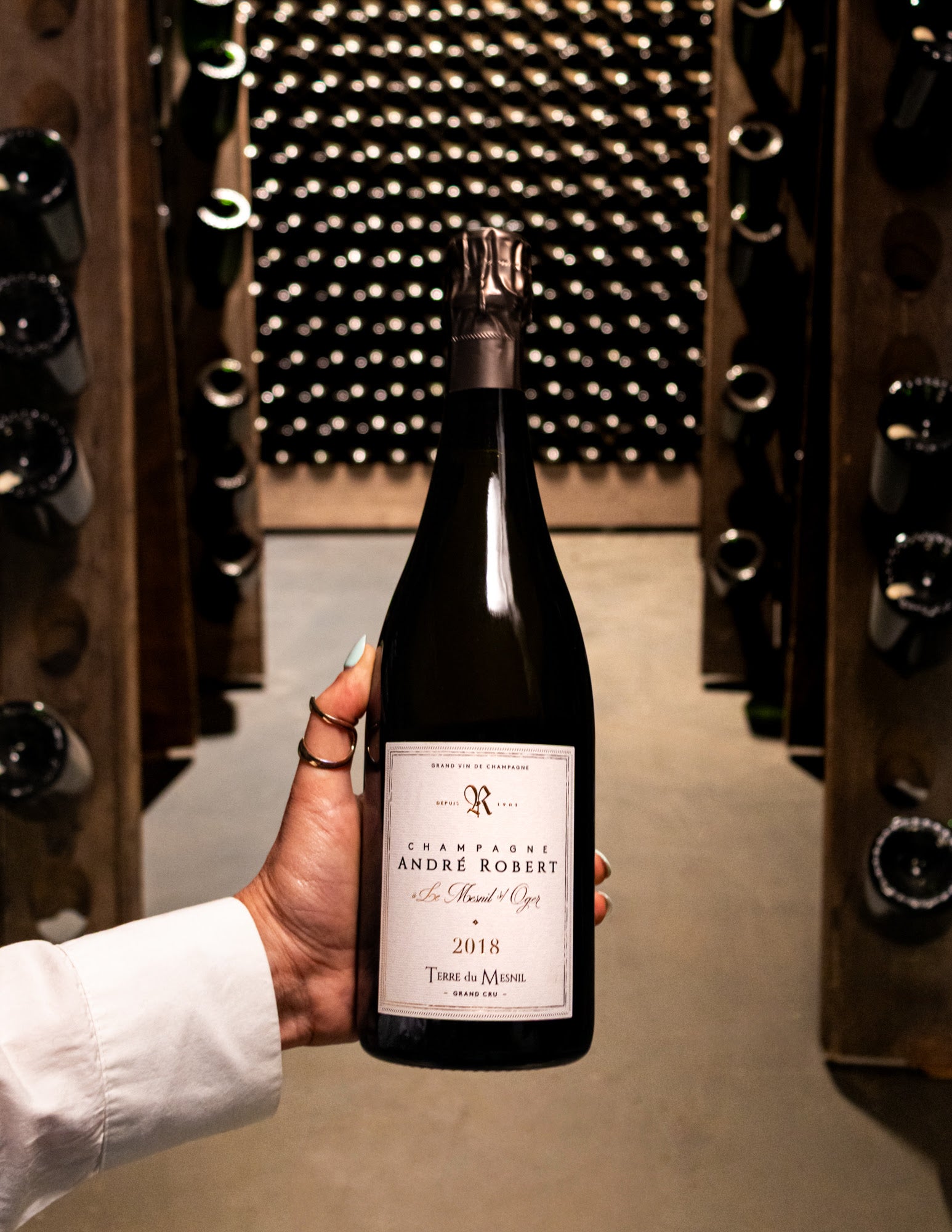 Champagne André Robert Blanc de Blancs Terre du Mesnil Brut Grand Cru 2018