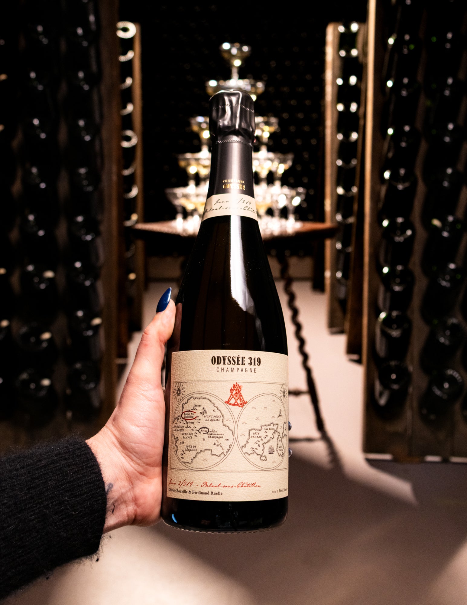 Champagne Odyssée 319 Jour 3 Meunier à Belval sous Châtillon Brut NV