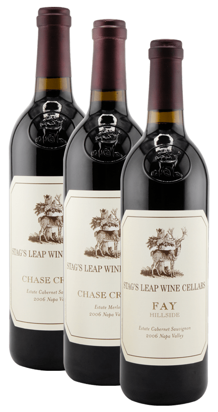 Stag's Leap Wine Cellars 2006 3 Pack- FAY Hillside Cabernet, Chase Creek Cabernet and Chase Creek Merlot