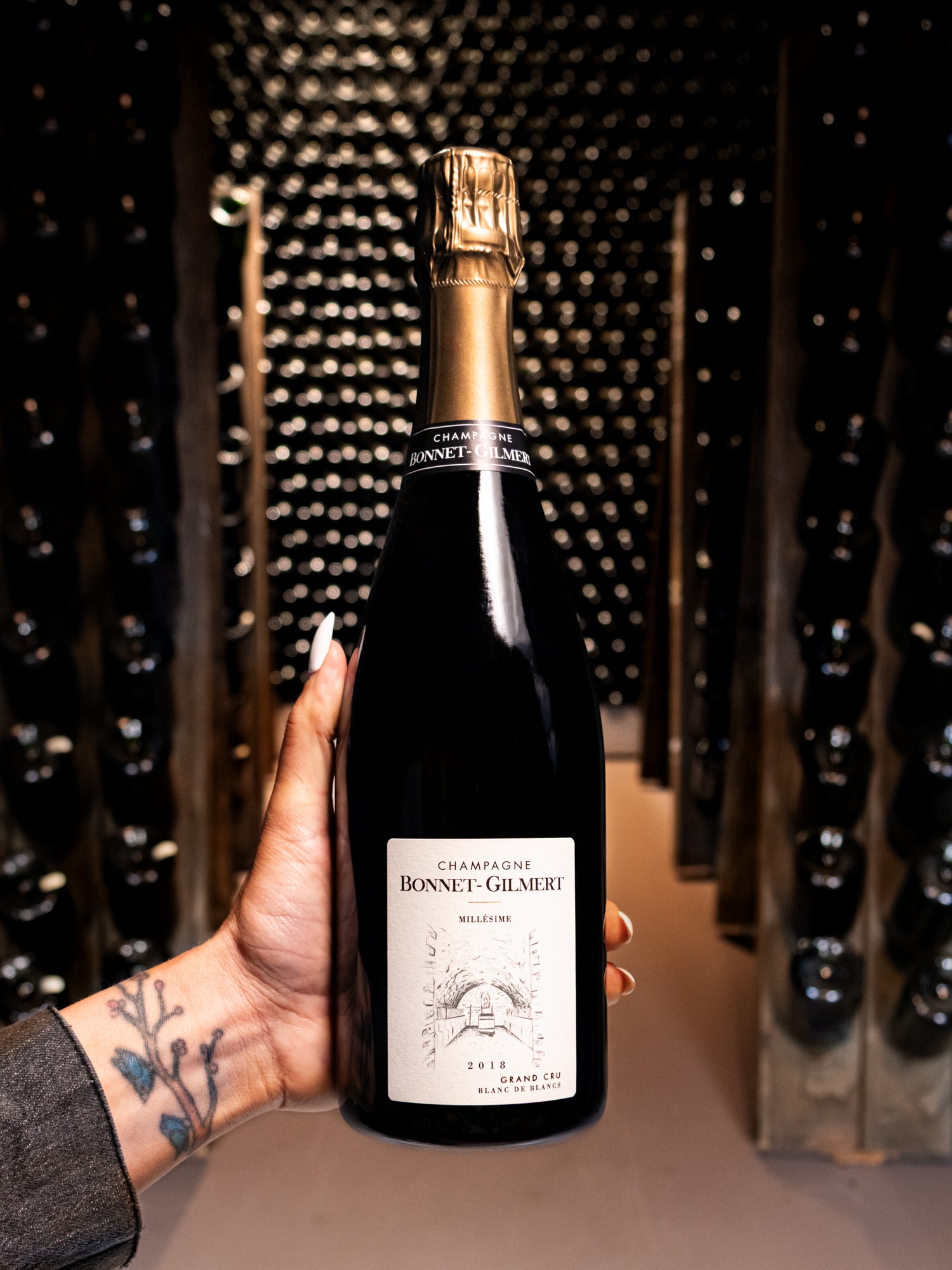 Champagne Bonnet-Gilmert Millésimé Extra-Brut Grand Cru Blanc de Blancs 2018