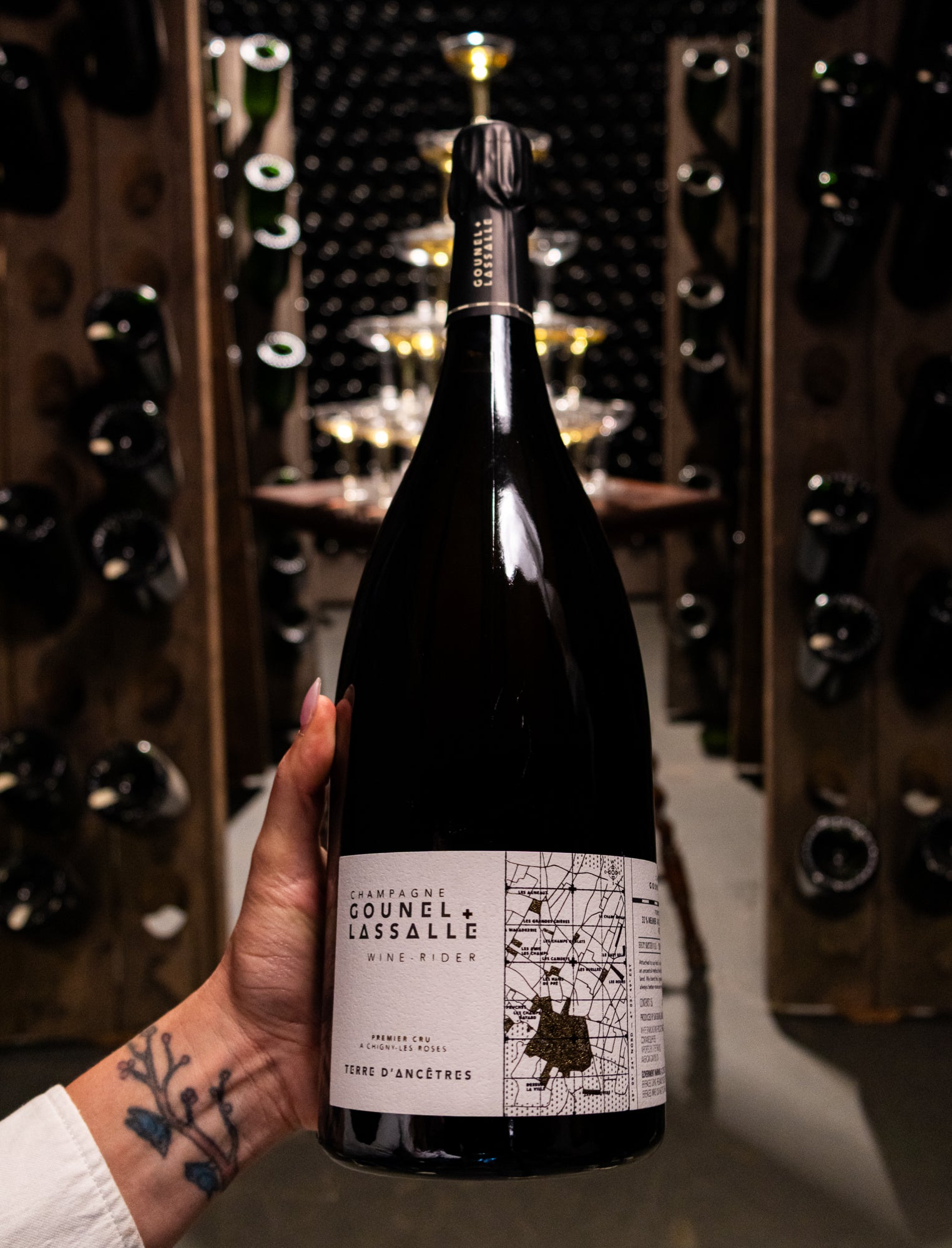 Champagne Gounel Lassalle Terre d'Ancetres Brut Nature Chigny Les Rosés Premier Cru NV (Magnum 1.5L)